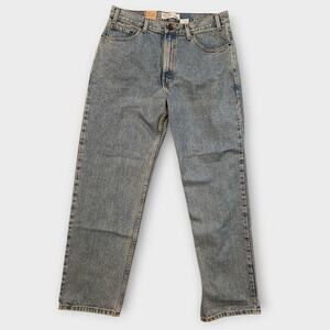Levi Strauss Signature Jeans Men's Sz 34x31 Tapered Leg Relaxed Fit Med-Wash
